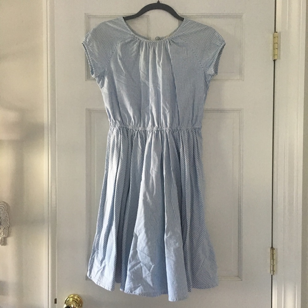 Lands End Summer Stripe Twirl Dress